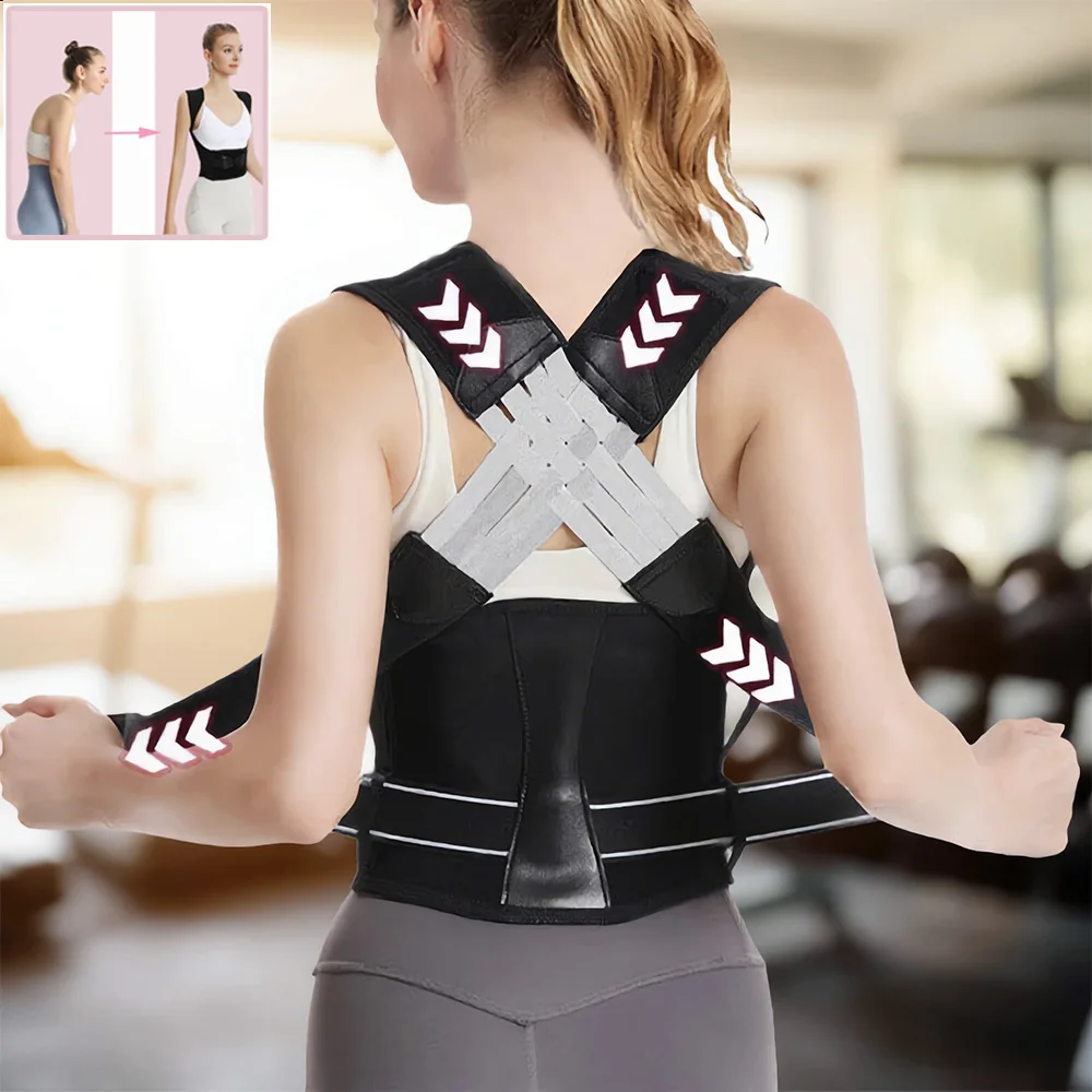 Adjustable Posture Corrector Back Support Belt for Men Women – Spine Alignment Waist Trainer Abdominal Waist Correction