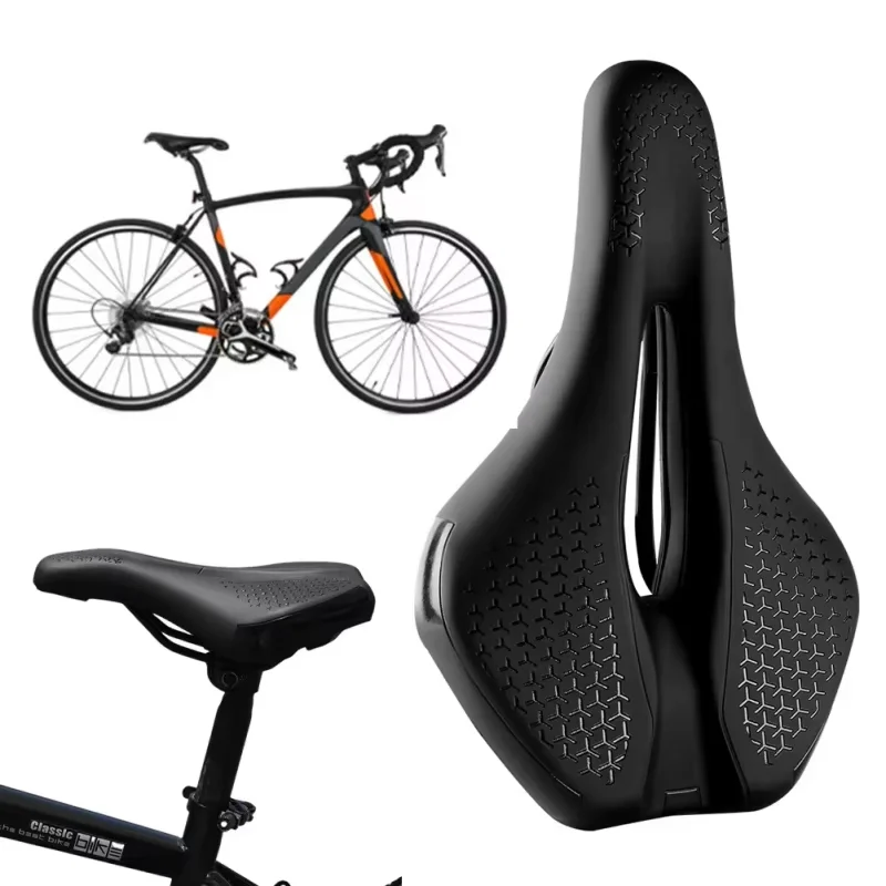 통기성 자전거 시트 쿠션, 충격 흡수 도로 자전거 시트, 안전한 라이딩 장비, 남성과 여성 모두에게 적합