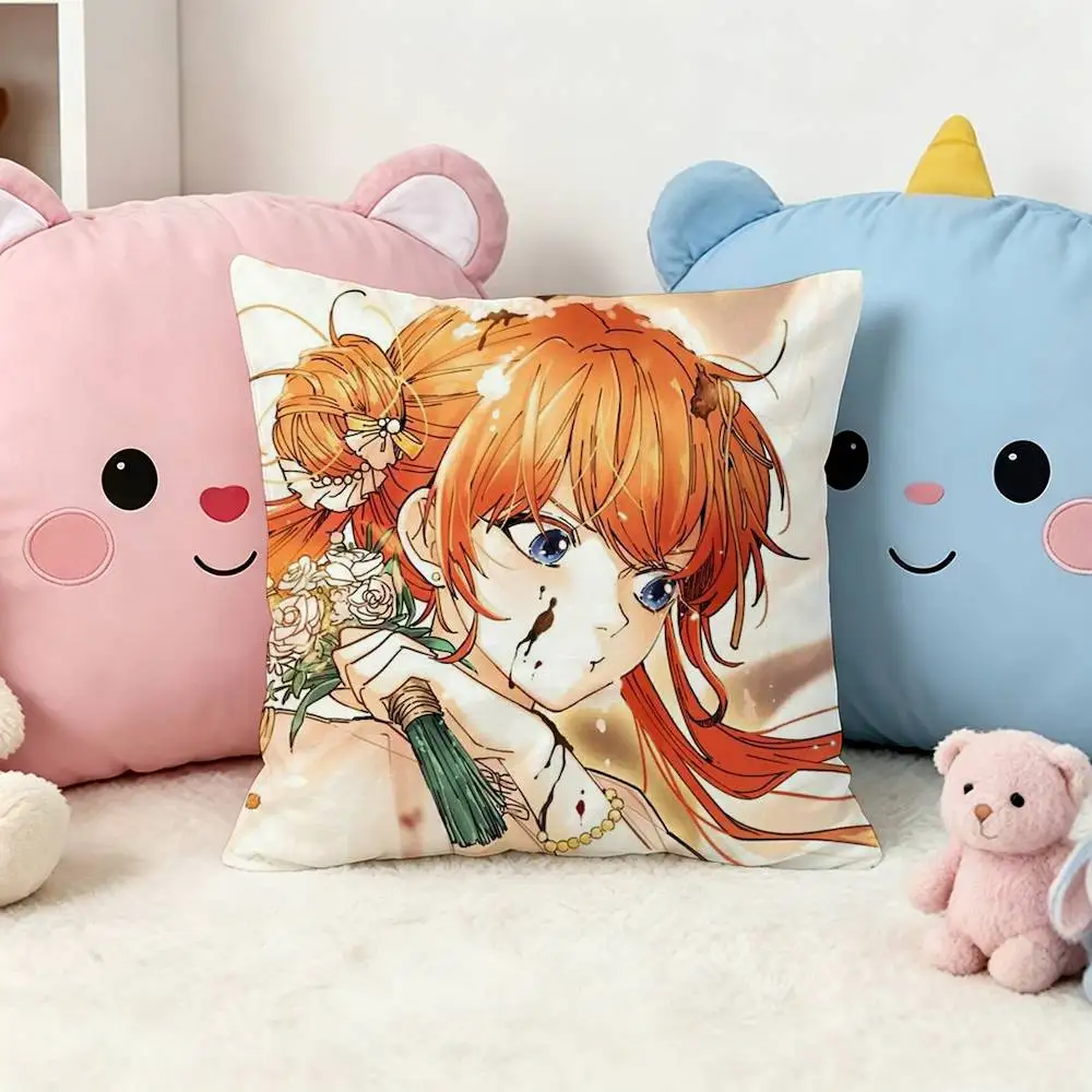 Gintama Kagura  Double-Sided Printed Cushion Cover Bedroom Bedside Sofa Pillow Case