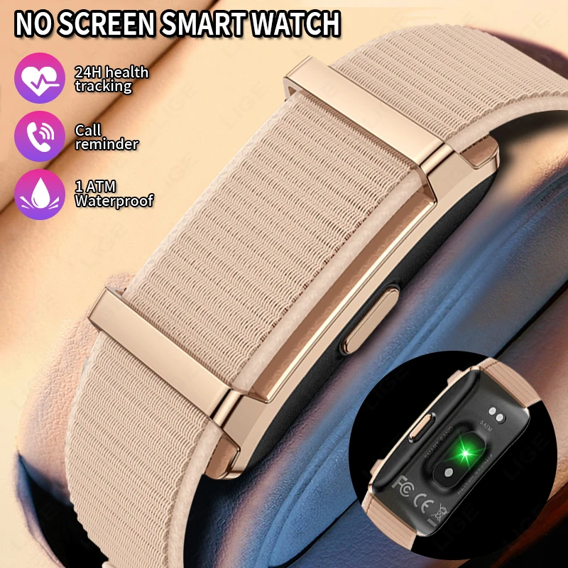 

LIGE No Screen Smart Watch Sports Outdoors Fitness Heart Rate Monitor 1ATM Waterproof New Men Smart Bracelet For Andrio IOS 2026