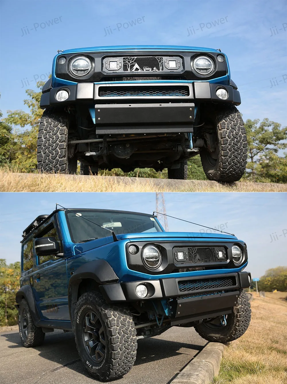 JP16 ODM تستخدم لسوزوكي جيمي JB64W JB74W شبكة أمامية دقيقة ABS غير مطلية بدون أثر شبكة خلوية صغيرة #4