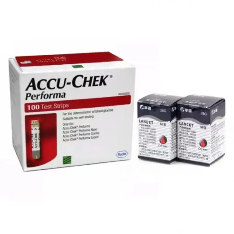 Accu-Chek Performa Bandelette de test de glycémie 50/100 pièces, lancettes (Exp: Dernier)