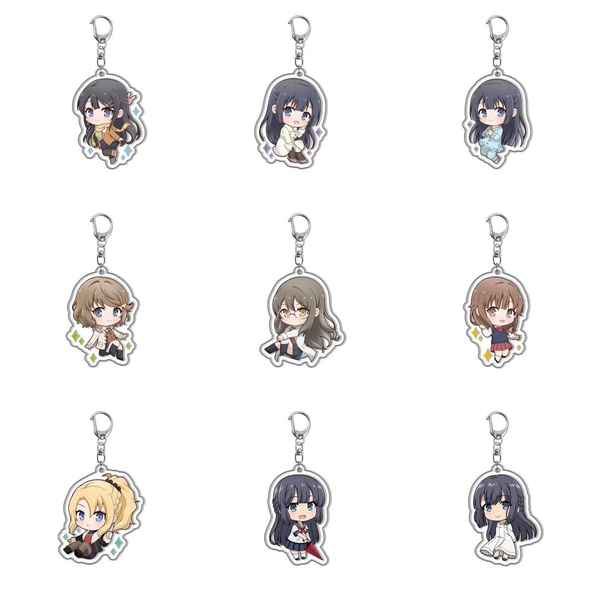 

Anime Rascal Does Not Dream of a Sister Vent Acrylic Keychain Cosplay Characters Ornament Accessories Goods ChrisMars gifts