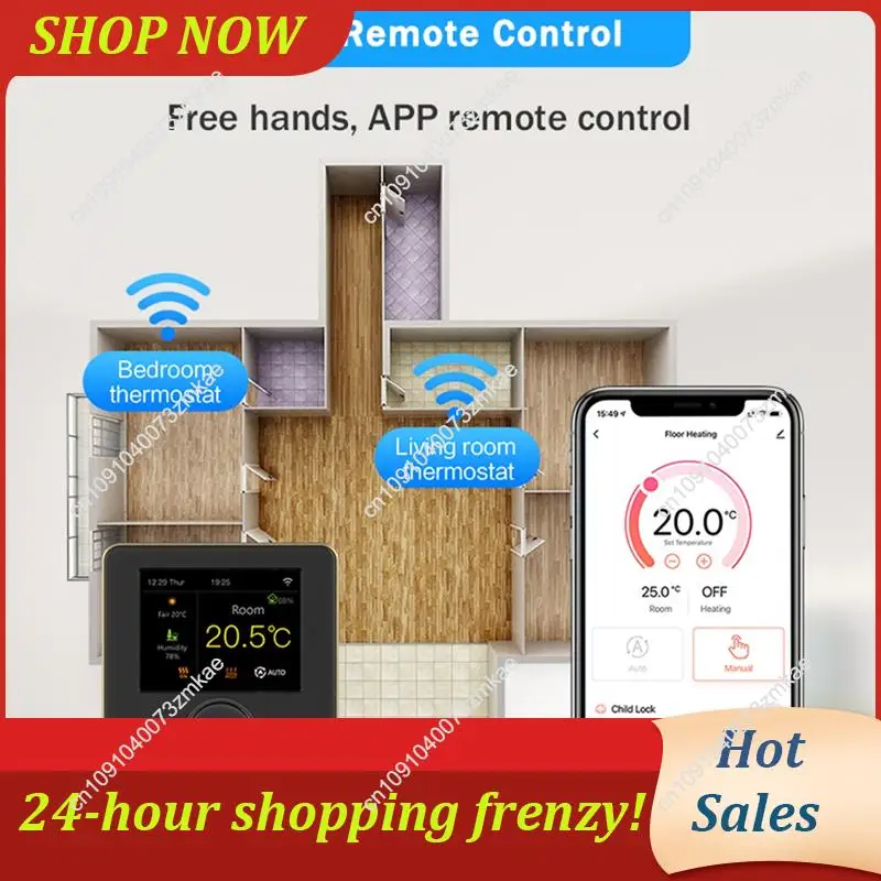 Vendita quotidiana Termostato Tuya Wifi Termostato intelligente con schermo a colori per Tuya Smart Alexa e Google Home