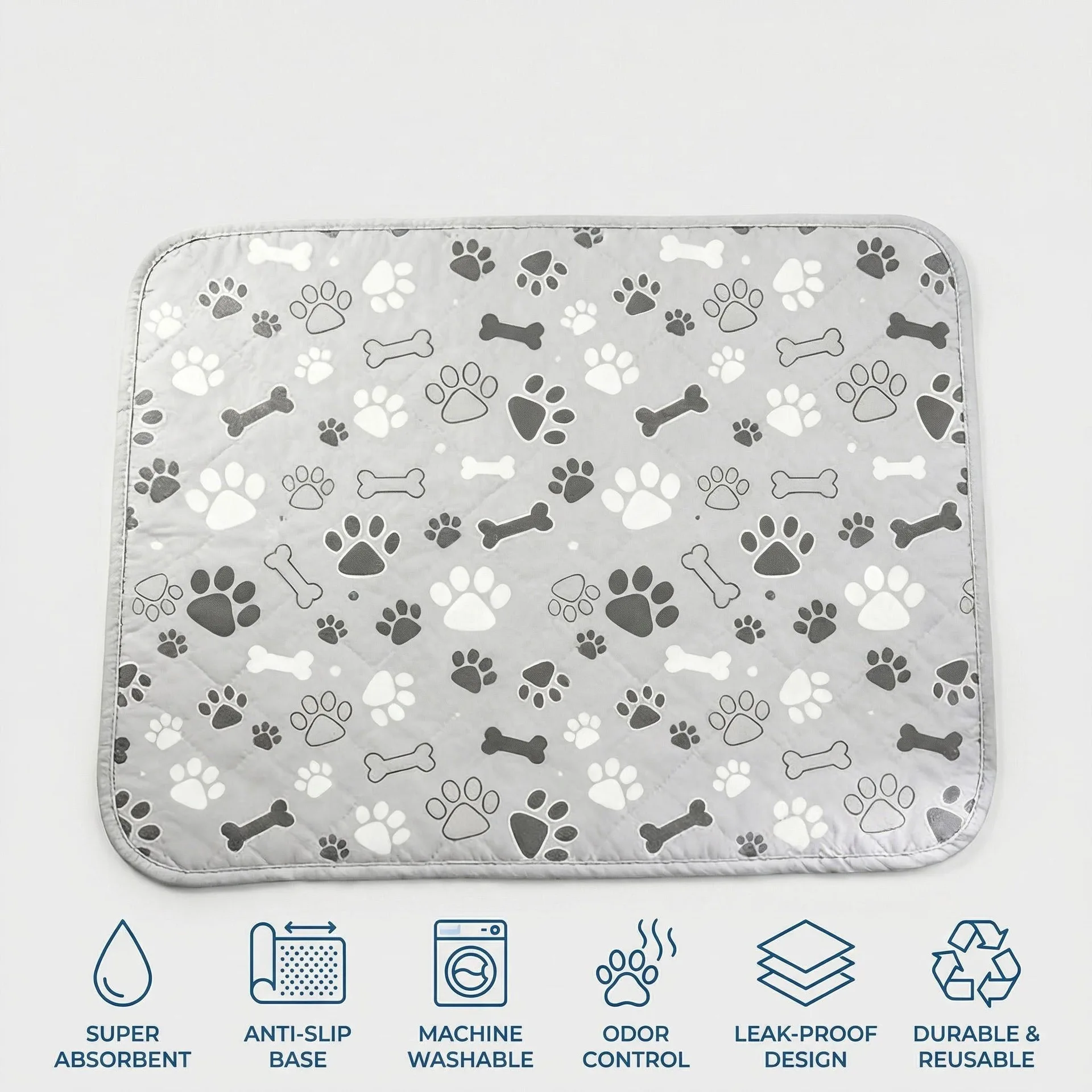 Washable Repeat Dog pee pad Pet Anti-slip mat Puppy Training Pads Highly absorbent Leak-proof Pet mat Four layers Suck Travel view 3