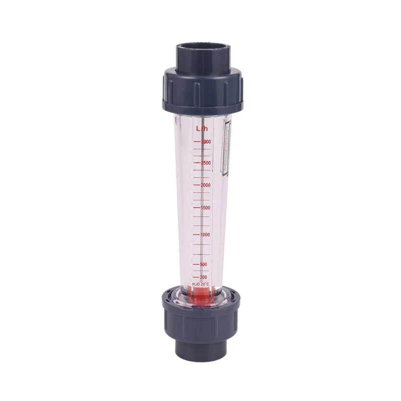 NEW-LZS-25 Flow Meter Plastic Tube Type 300-3000L/H Water Rotameter Liquid Flowmeter Measuring Tools For Chemical Light