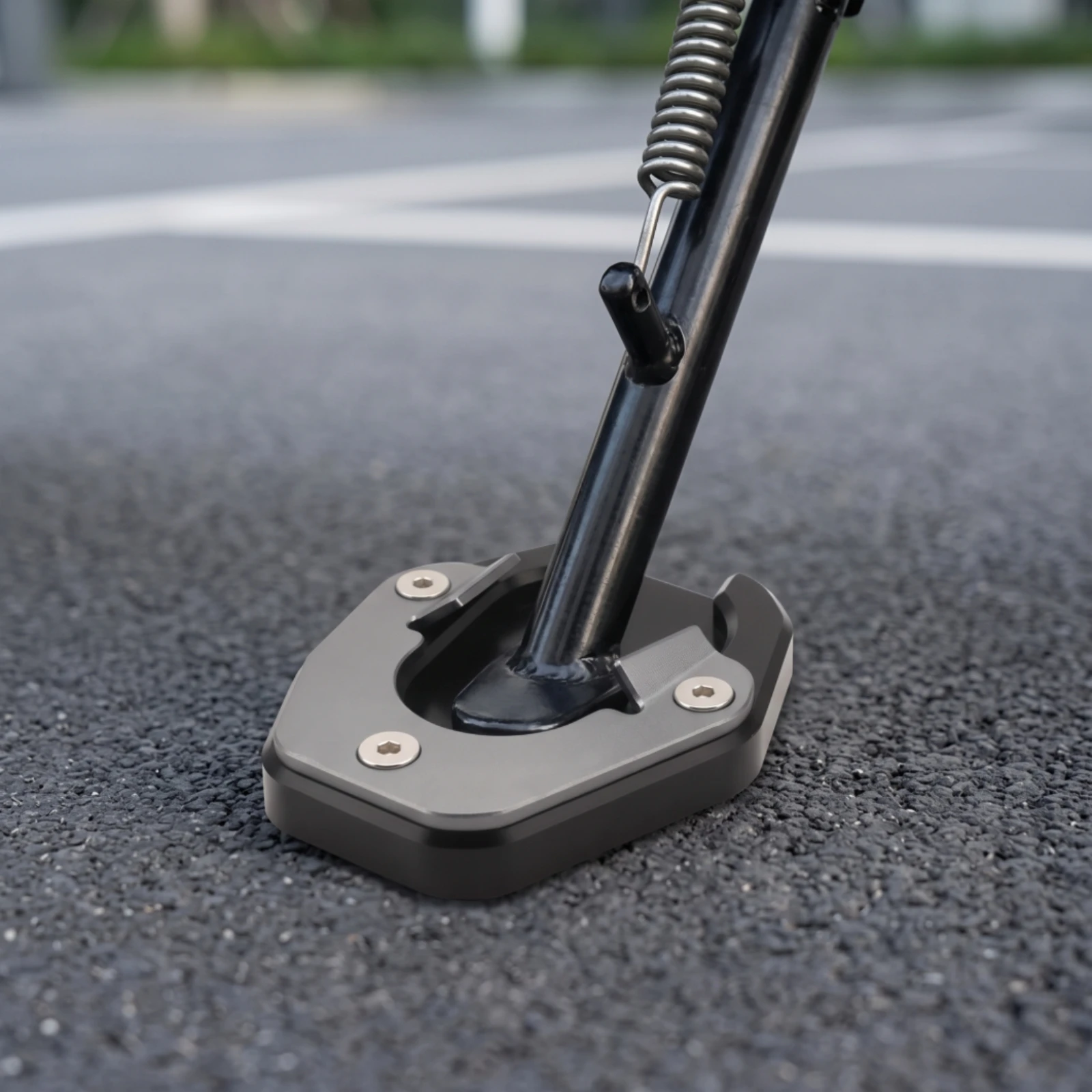Side Stand Enlarger Sturdy Side Stand Foot Extension Kickstand Enlarger Plate Portable Motorcycle Kickstand Pad Lightweight view 4