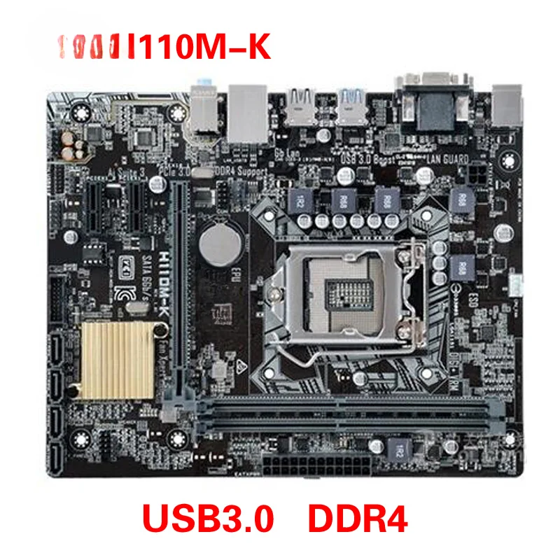 

New 1151-Pin Asus H110M-K Fully Integrated Small Board H110 USB3 DDR4 B150m