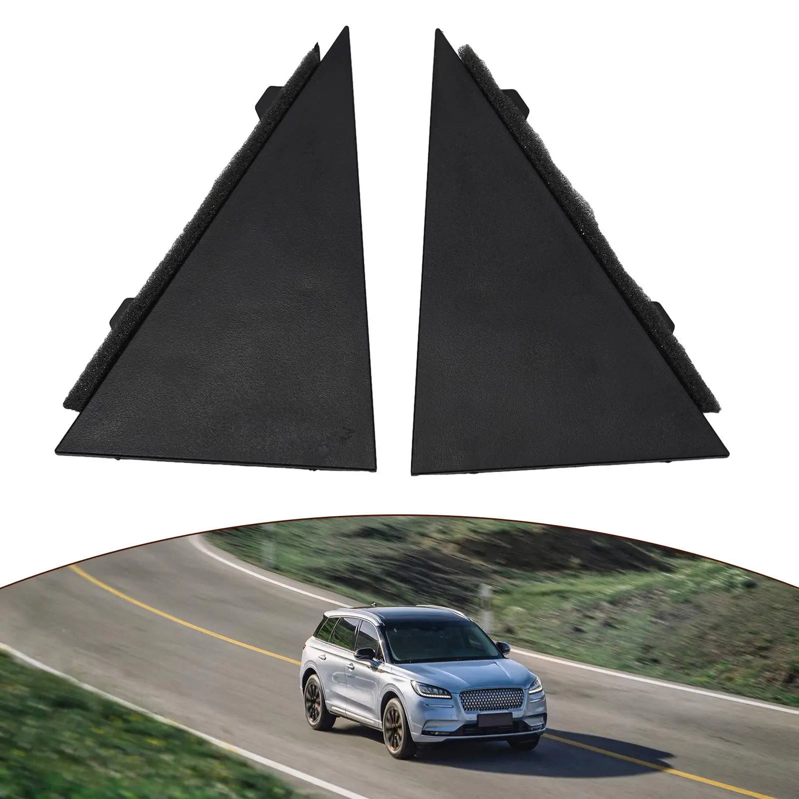 

Комплект треугольных молдингов заднего дверного столба для Hyundai Sonata 2009 2014, боковая накладка автомобиля для левых и правых задних дверей