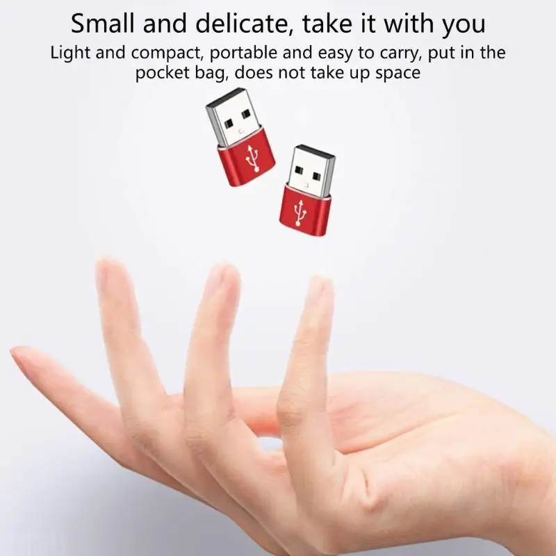 D08B Fast Speed USB C to USB Adapter, 5Gbps Data Transfer OTG Converters for PC