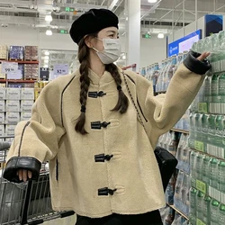 Fashion Women Fur Integrated Two-Sided Wear Lamb Wool Coat Female Korean Style Short Fur Outwear Winter Thicken Casual Outcoat