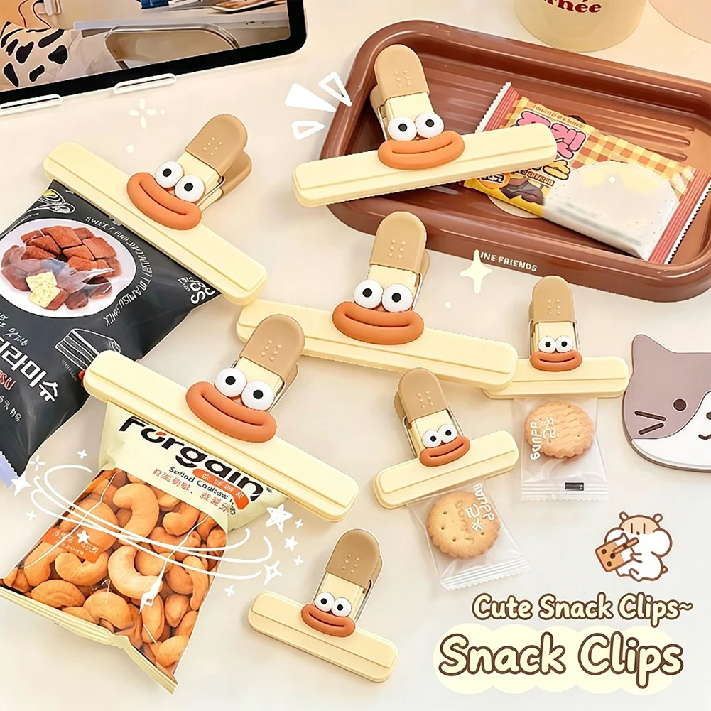 Reusable Snack Storage Clips Strong Grip Ensures No Spills Or Leaks. Kitchen Organization