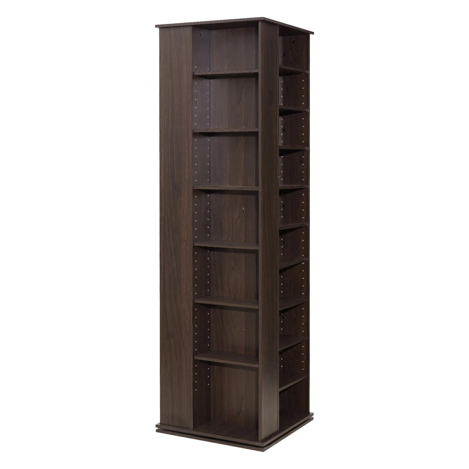 

Uimoso Media Storage Cabinet CD Rack Tower with 34 Compartments in Brown