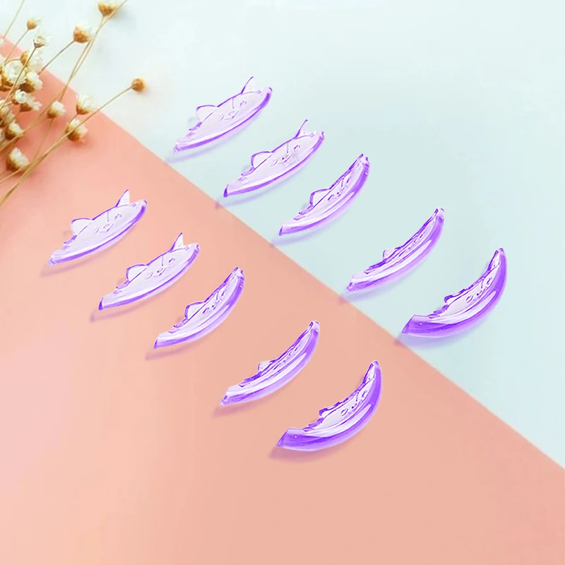 5 pares c onda silicone cílios perm almofadas pegajosas cílios haste escudo levantamento 3d cílios modelador acessórios ferramenta de maquiagem