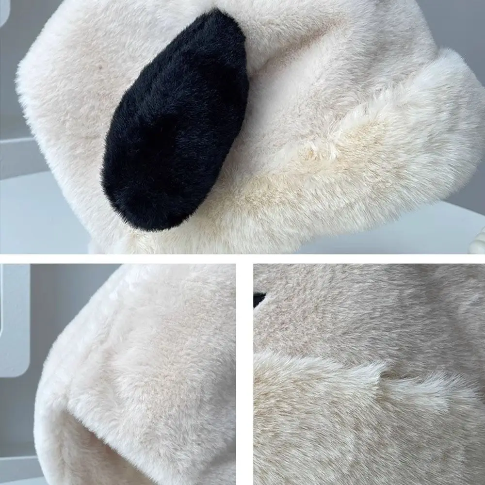 Fashion Cute Dog Ears Women Winter Cap Ear Protection Cold-proof Windproof Hat Fluffy Plush Warm Ear Cuf‎f Hat Outdoor