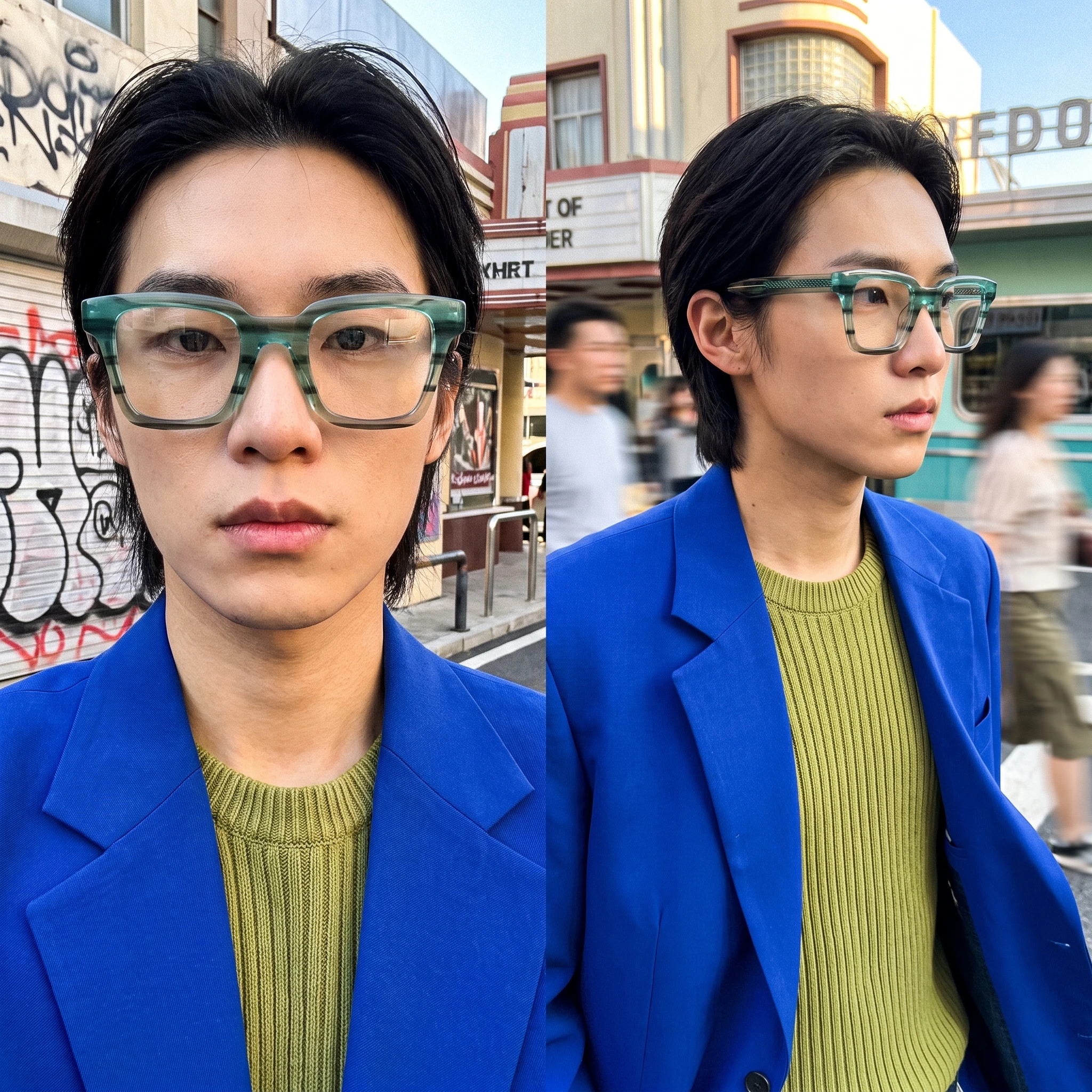 HONKAN Handcrafted Acetate Eyeglasses Frame Square Optical Eyewear Frames Luxury Carved Wire Core Geek Chic Prescription Glasses