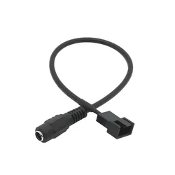 DC 5.5*2.1 mm Female 1 to 1 2 3 4 12V 4Pin PWM Fan Adapter Power Supply Connector Cable