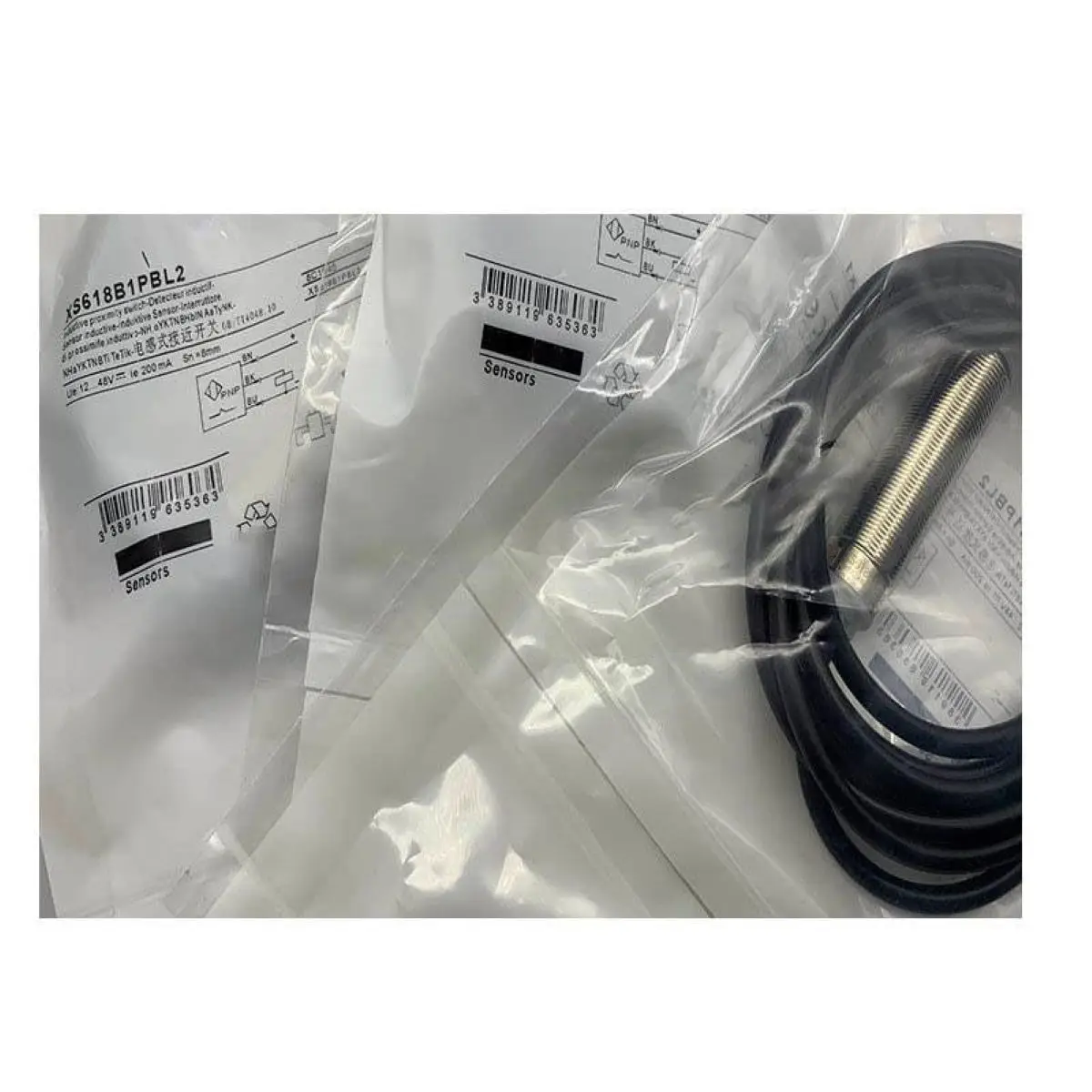 

XS618B1PBL2 inductive sensor XS6 M18, L62mm, brass, Sn8mm, 12...48 VDC, cable 2 m