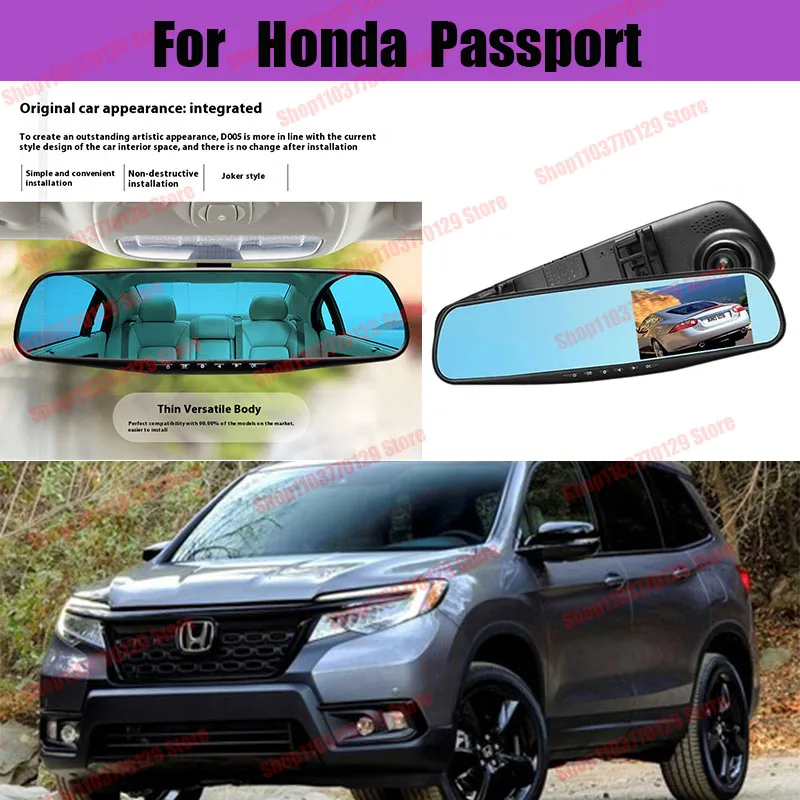 For Honda Passport High definition dual lens driving recorder with front and rear dual recording reverse images Car dvr