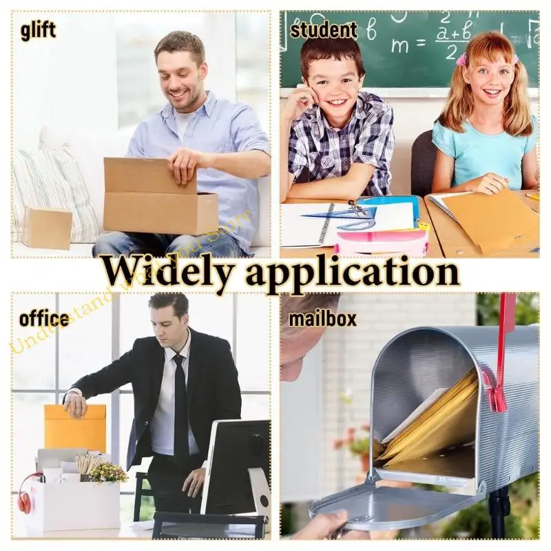 J60A 30pcs Documento buste con chiusura in metallo Kraft Inviluppo per spedizioni per ricevuta finanziaria legale fogli