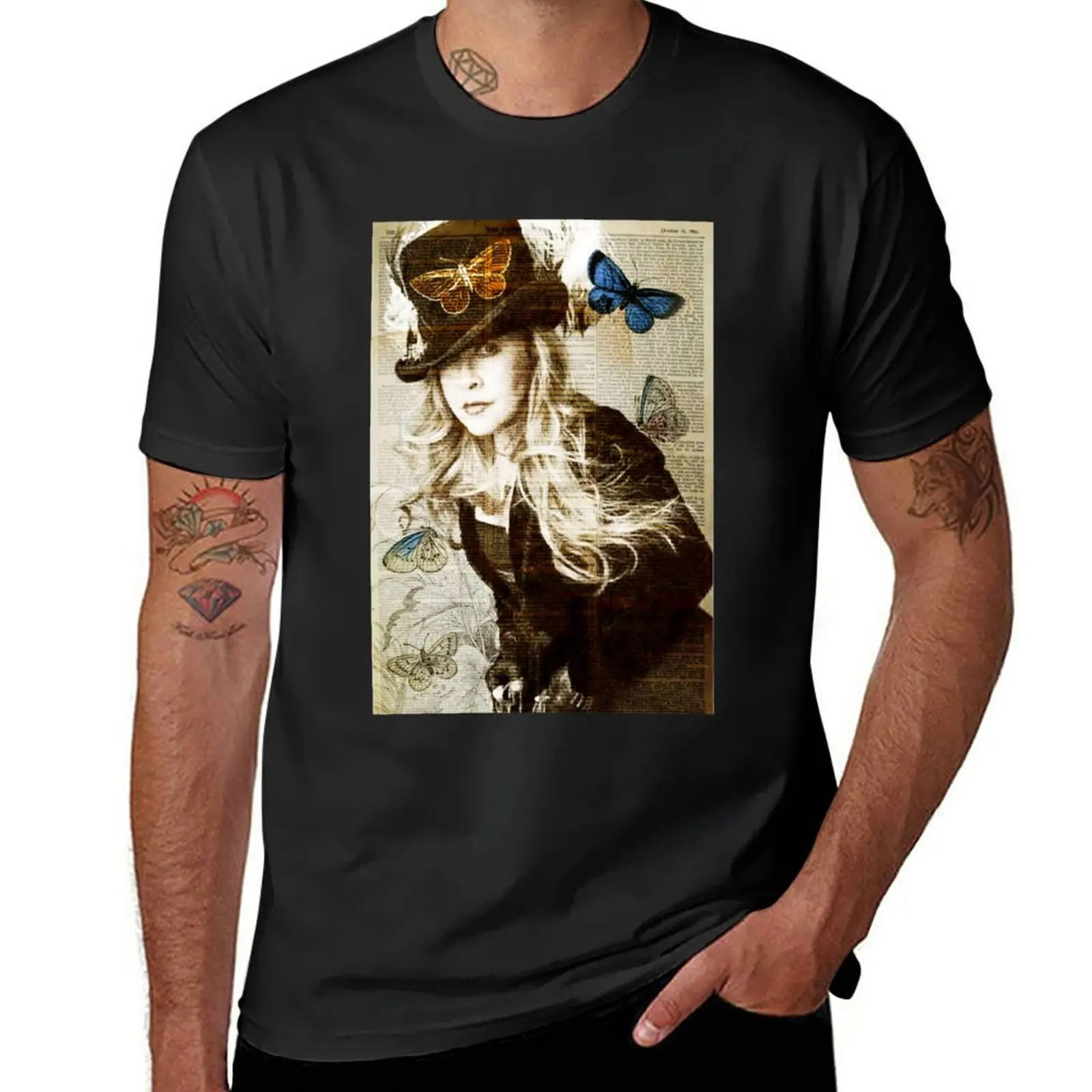 New Stevie Nicks T-Shirt Short t-shirt boys animal print shirt heavy weight t shirts for men