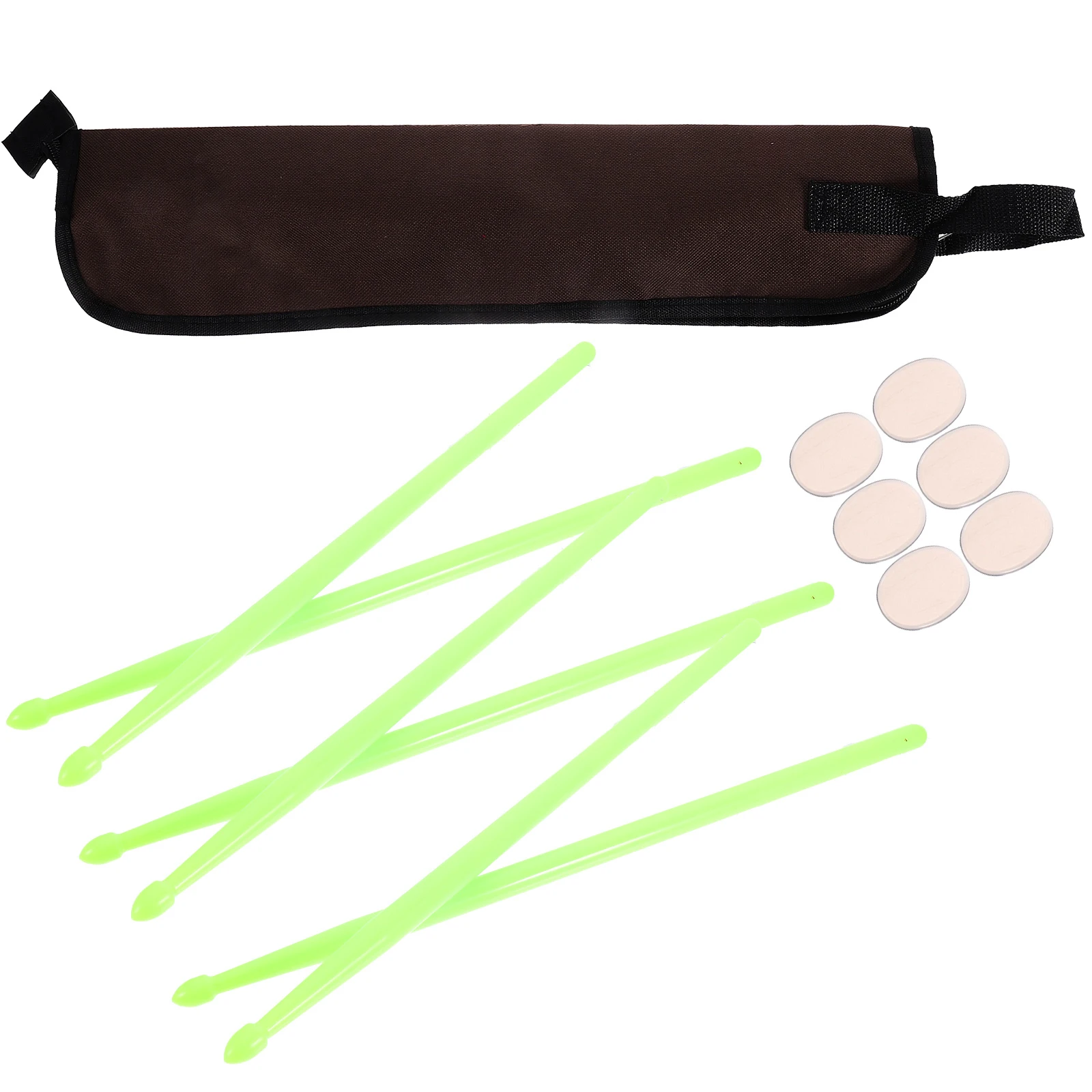 

1 Set Nylon Drumsticks Set Drum Dampeners Drumstick Bag For Practice Performance Reusable Drumming Accessories Adults Beginners