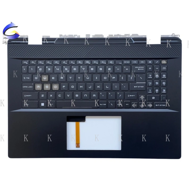 

C For MSI Sword 17 HX B13V MS-17T2 MS-17T3 Upper Case Palmrest Cover Backlit KB