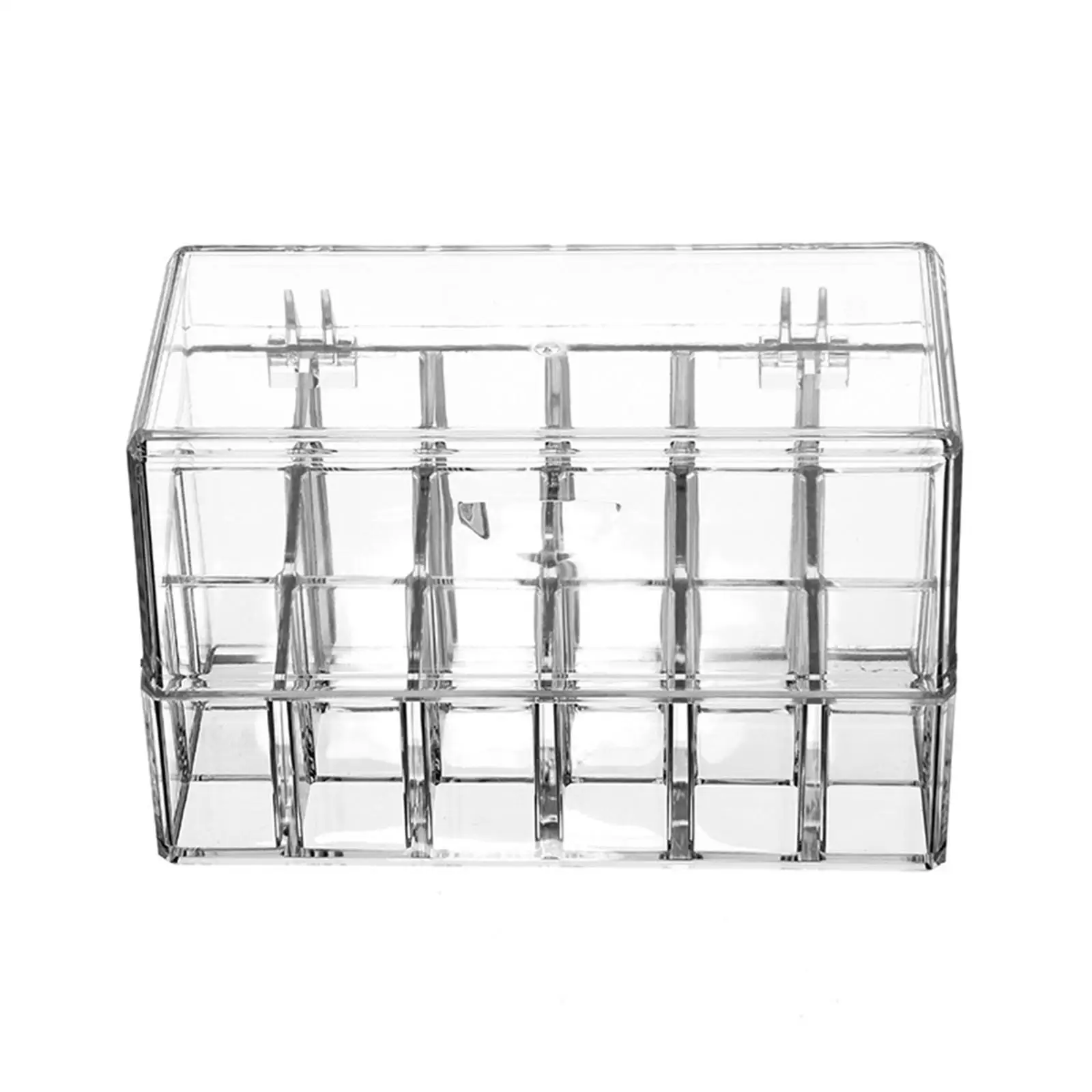 Lipstick Holder with Lid 18 Slots Stainless Steel Lip Gloss Holder Organizer Makeup Organiser