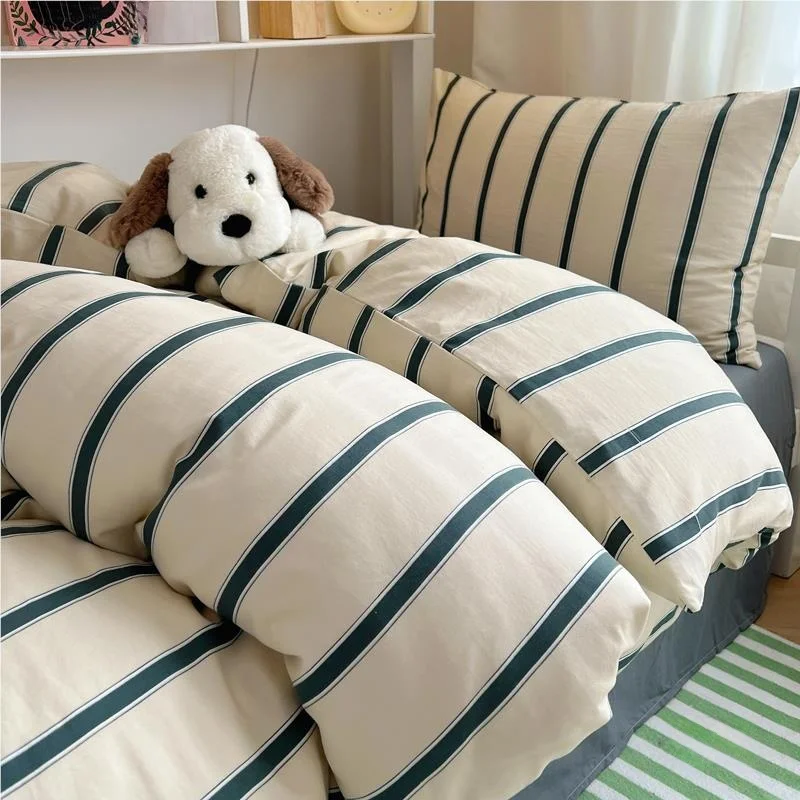 

Modern Minimalist Student Dormitory Bedding Set Three Pieces Four Pieces Bed Sheet Quilt Coverlet Bedding Comforter Dustcover