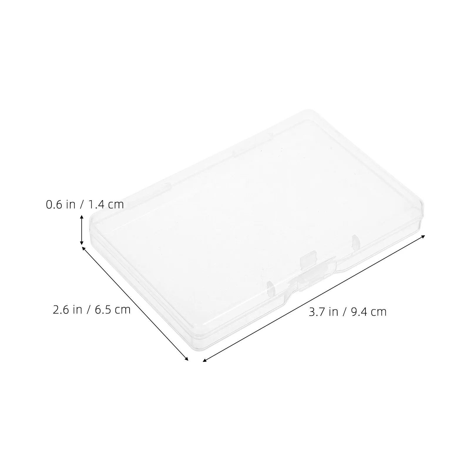 8Pcs Transparent Business Card Holder Plastic Case Portable Clear Storage Box Multifunctional Organizer for Business Meeting
