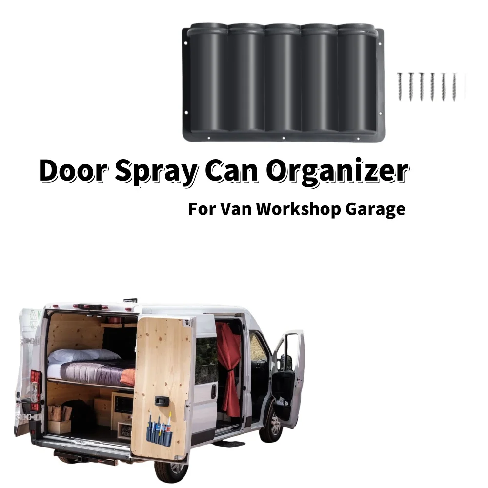 Van Storage Box With Screws Holder Door Spray Can Organizer Adhesive Tubes Organizer For Motorhome Caravan Workshop Garage