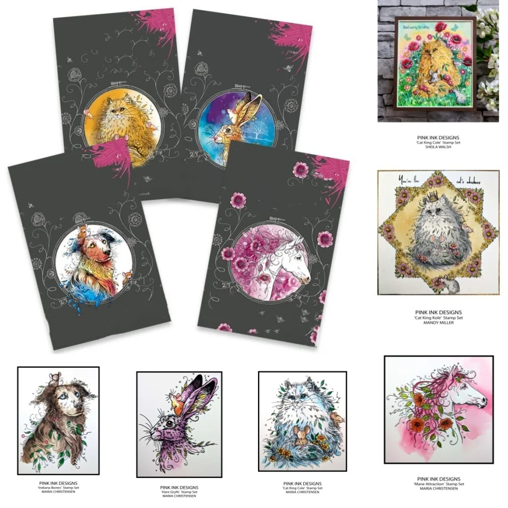 

Cat King Mane Hare Metal Cutting Dies Clear Stamps DIY Scrapbook Embossed Handcraft Paper Card Album Craft Template 2024 New