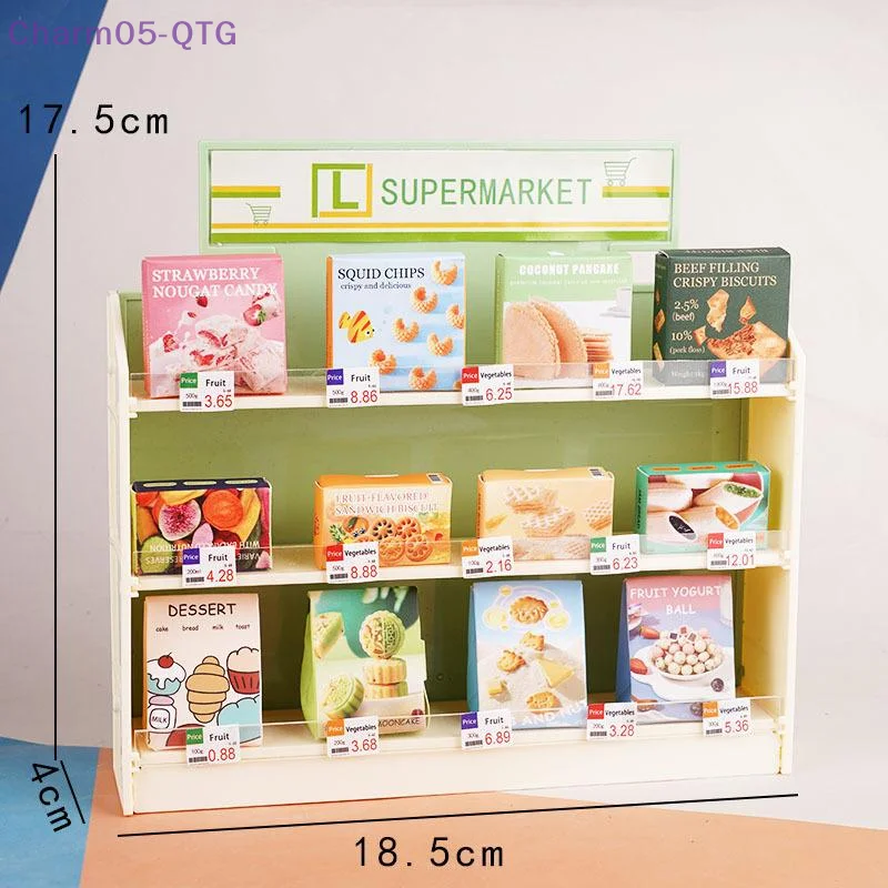 กล่องขนมจิ๋ว 10 ชิ้น แบบจำลองบ้านตุ๊กตา ของตกแต่งฉากซูเปอร์มาร์เก็ตจิ๋ว บ้านตุ๊กตา ของเล่นเสริมบทบาทสมมติ