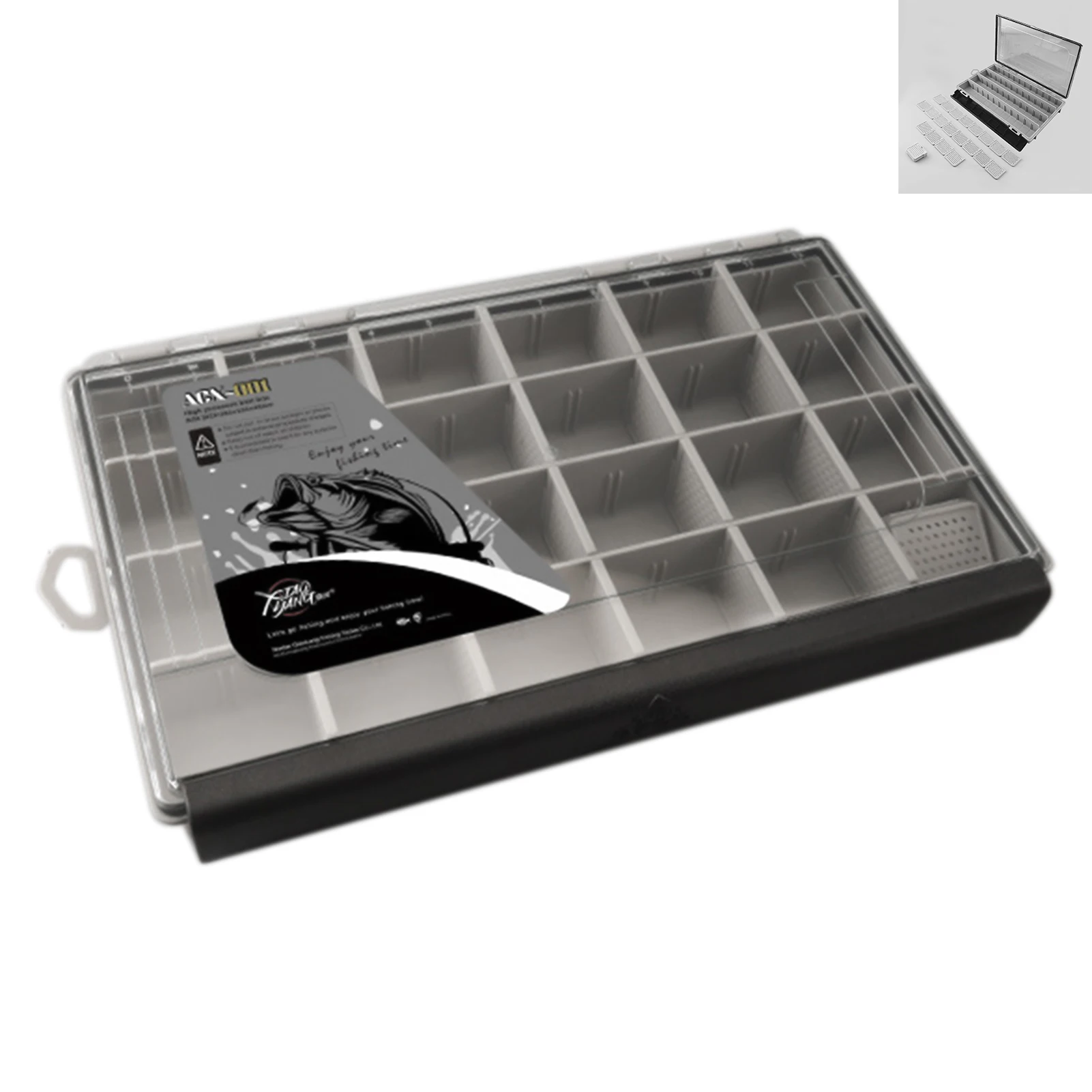 

27/35cm Fishing Tackle Box Large Capacity Multi Grids Fishing Box Lures Bait Hook Organizer Box Outdoor Fishing Accessories