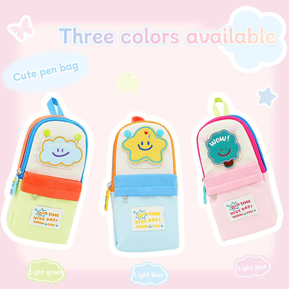 Kawaii Federmäppchen, großes Fassungsvermögen, wasserdicht, mehrschichtig, Organizer, Cartoon-Design für Studenten, Schulbedarf, Kindergeschenk