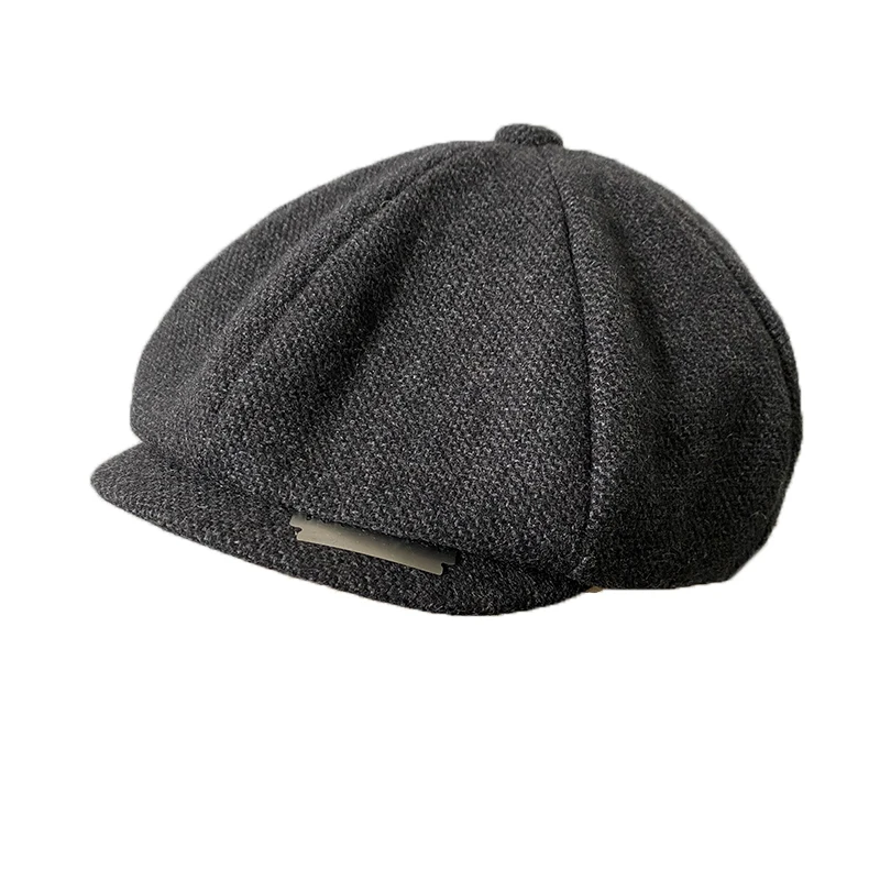 Vintage Men\'s Newsboy Cap With Blades Peaky Hats Women Men Berets Classic Woolen Octagonal Caps Casual Gatsby Flat Hat NZ297