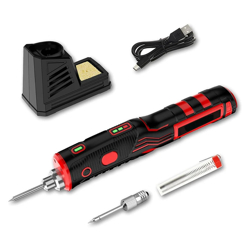 Upgrade 11W 2500mAh Cordless Soldering Iron Kit  Max 968℉ Fast Heating Portable USB Rechargeable High Capacity with Touch Sensor