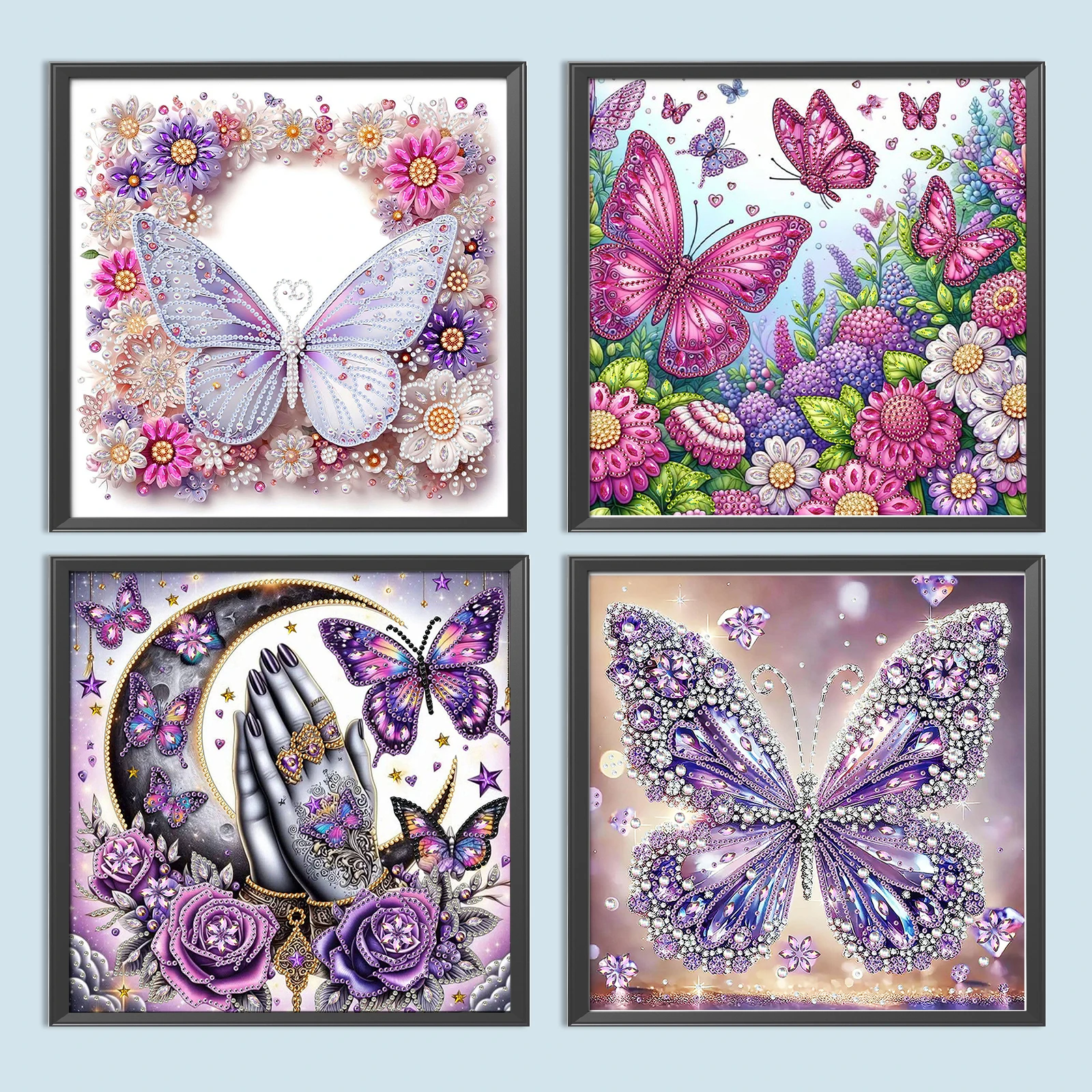 

Butterfly Special Shaped 5D DIY Partial Drill Diamond Painting Kits for Adults Gift Home Wall Decor Crystal Diamond Art 30x30cm