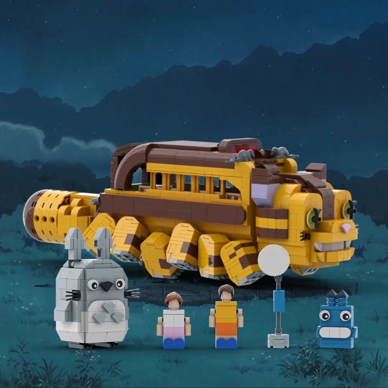 

Фэнтезийная приключенческая сцена, модель пушистого автомобиля Guardian and Running Cat, культовый аниме-момент, коллекционный комплект