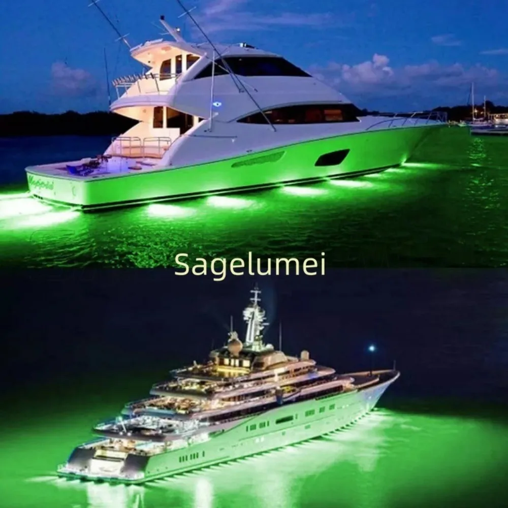 1pcs Underwater Blue/White/Red/Green Marine 10-30V Boat LED Deck Courtesy Lights Stainless Steel Waterproof Stern Transom Lamp #5