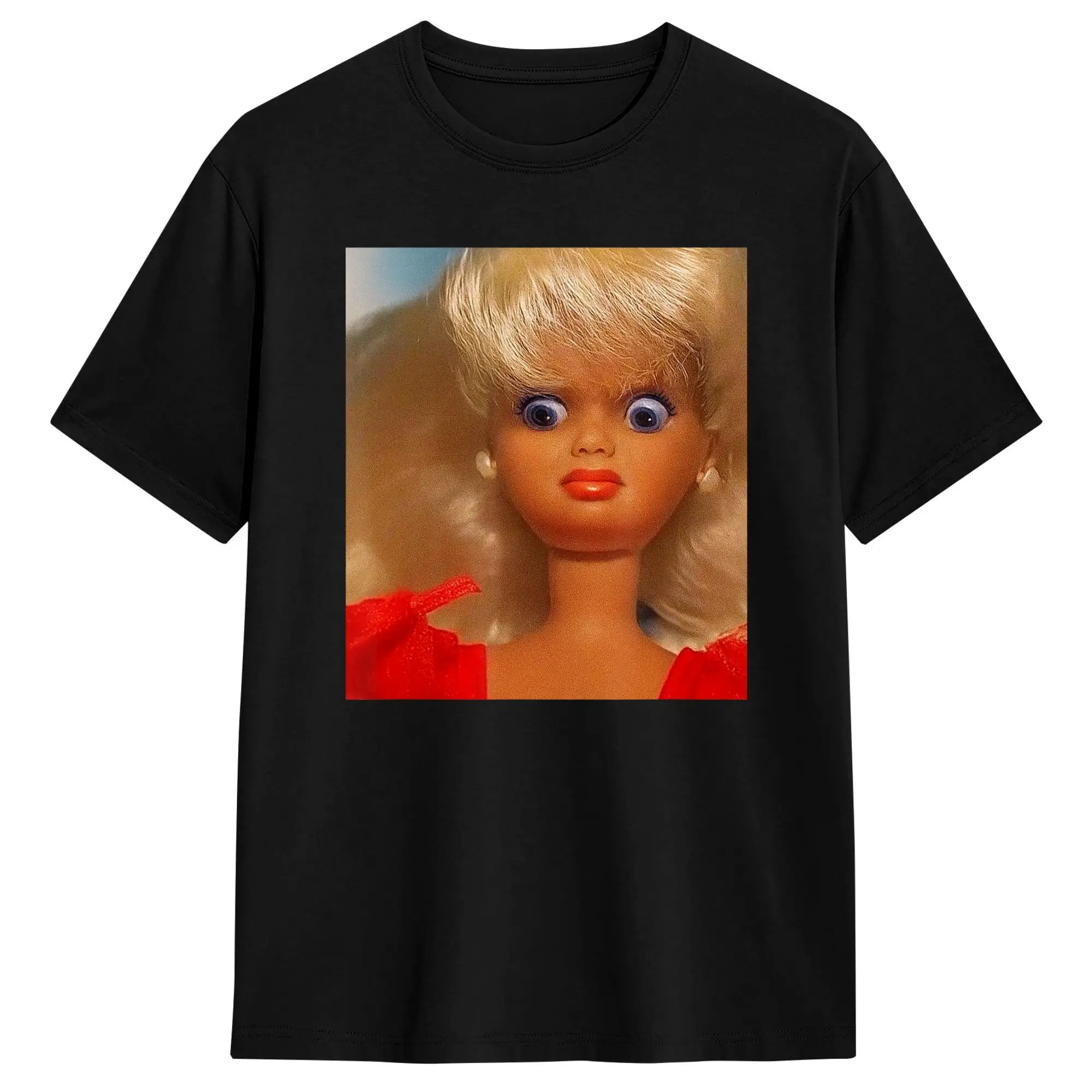Funny Face Doll Meme Disgusting Judging Expression Humor T-Shirts Men Unique Cotton Tee Shirt Round Neck Short Sleeve T Shirts