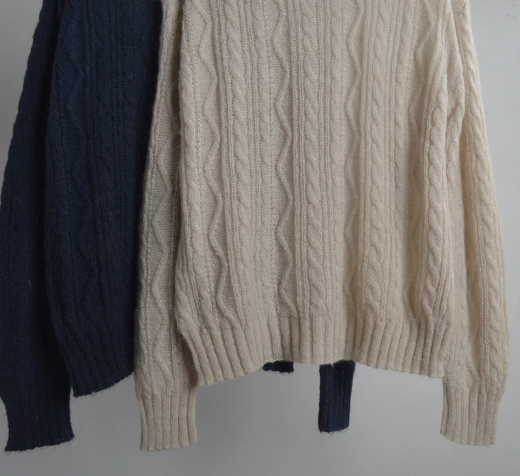 

Свободный крой, длинный вязаный свитер свека, женский цветной топ из смеси камней, удобный круглый топ