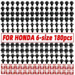 180pcs Mixed Auto Fastener Clips Push Retainer Pin Rivet Panel Kit Mixed Car Clips for Honda Civic Accord Crv Car Accessories