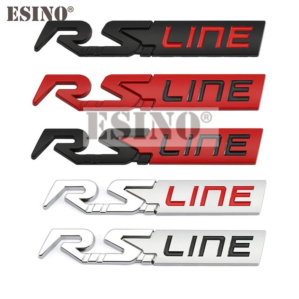 

Car Styling 3D Metal Chrome Zinc Alloy Emblem Badge for Renault RS Line Clio Captur Megane Kadjar Arkana Koleos Sandero Safrane