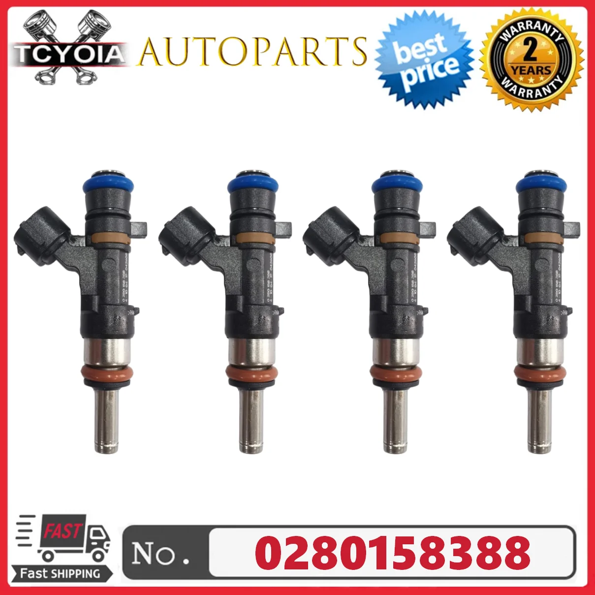 4pcs/lot 16600-5RB0A 0280158388 Fuel Injectors Fits for NISSAN KICKS 1.6L ALTIMA INFINITI QX50 2.0 2016-2021