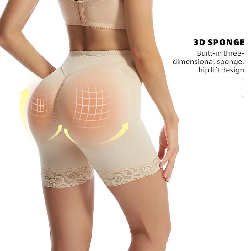 Glutei paffuti con inserto traspirante, pantaloni con imbottitura in spugna finta per sollevare glutei, addome e biancheria intima ad angolo piatto