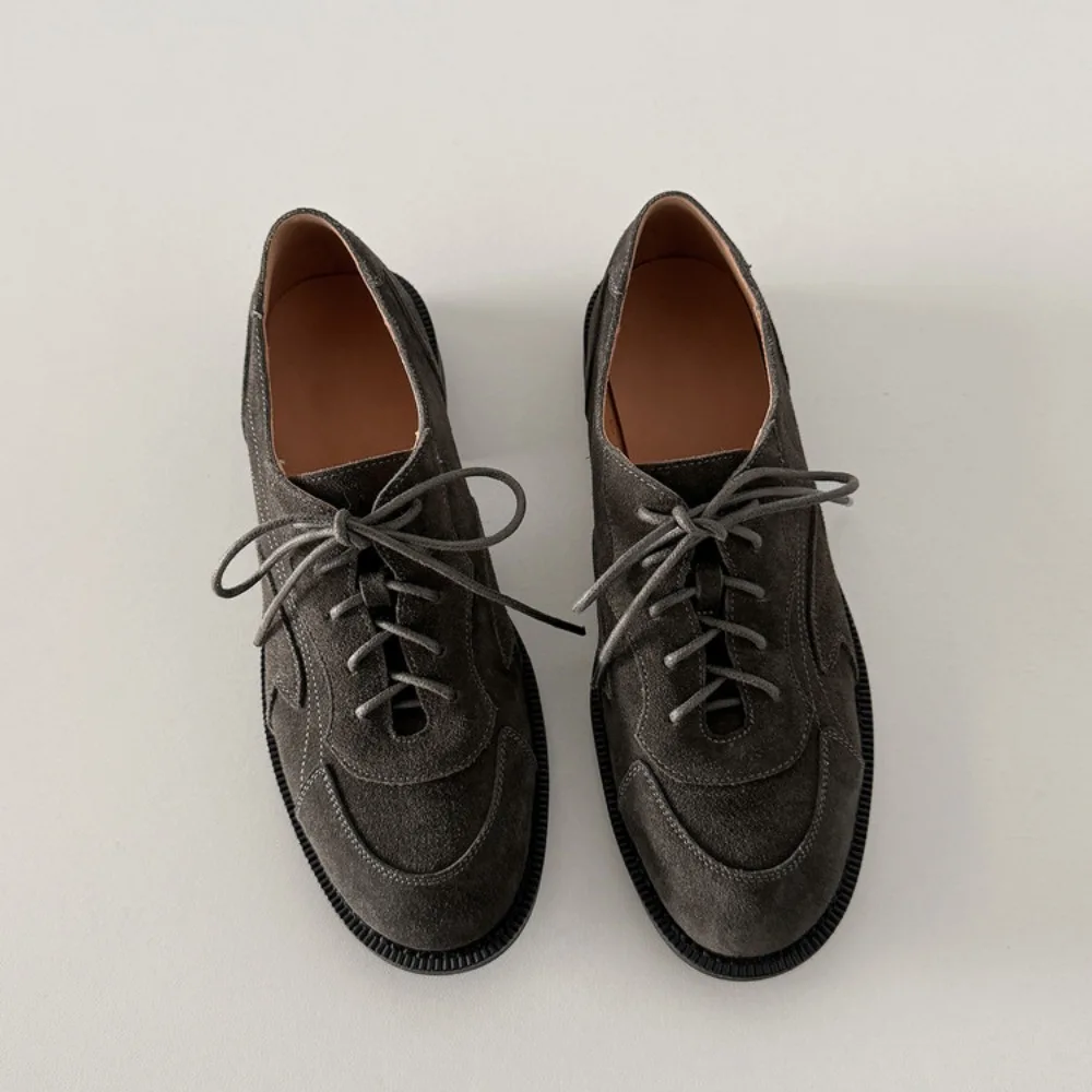 Women's Sports Shoes British Retro 2027 Genuine Leather Training Shoes Flat Lace-up Retro Running Designer Sporty Casual Shoes