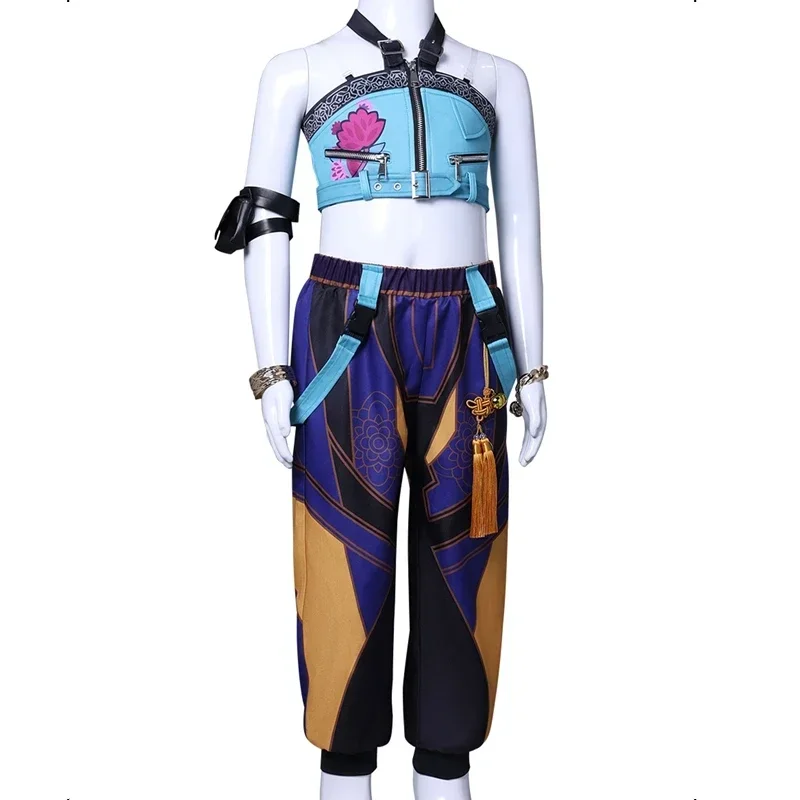 2025 أزياء الهالوين للأطفال Kpop شيطان رومي زوي ميرا التأثيرية أزياء الصيادين الصيادين للفتيات ملابس مجموعة المعبود لعب الأدوار