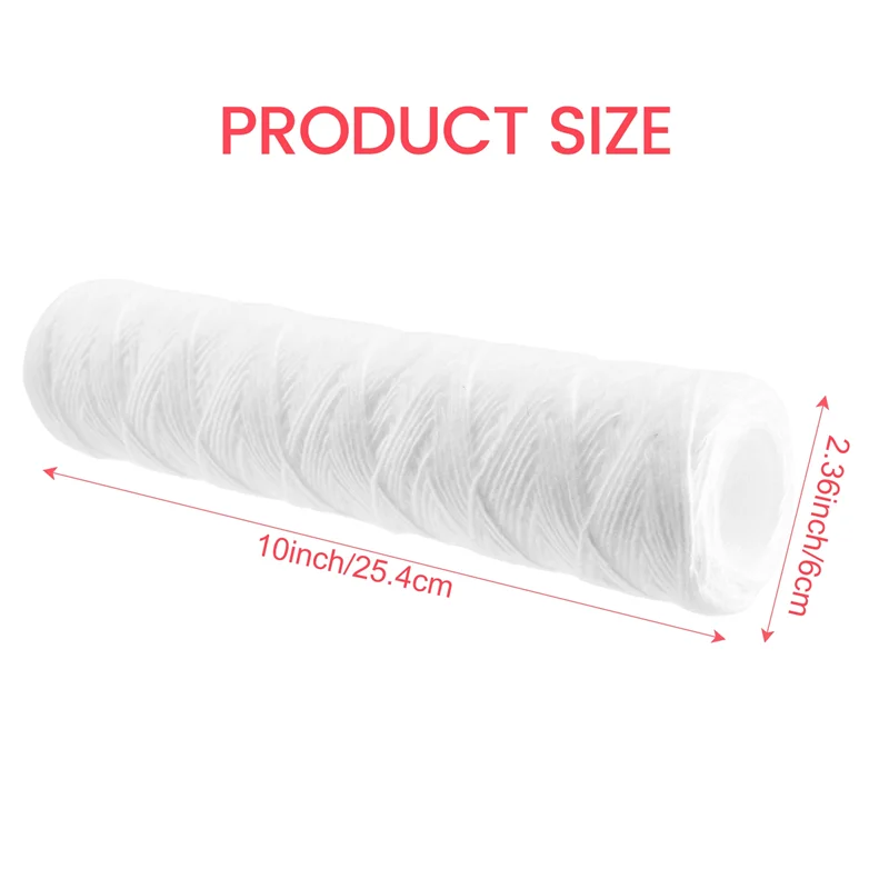 AY03-3 個浄水器 10 インチ糸巻きフィルターカートリッジ 5 マイクロメートル PP 綿フィルター沈殿物フィルター
