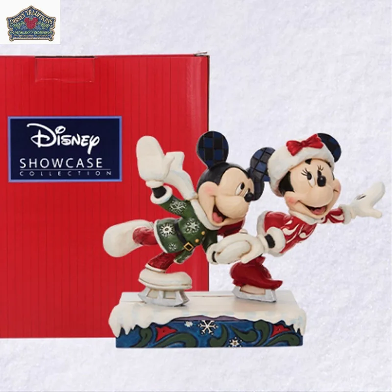 

Disney Original Garage Kit Mickey Mouse Mickey and Minnie Skating 130MM Anime Action Figures Toys for Boys Gift Model Ornaments